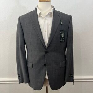 NWT Lauren Ralph Lauren Lattimore Suit Jacket 40 Short Grey Ultraflex Blazer 40S